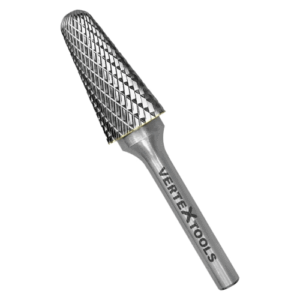 Борфреза по металлу твердосплавная, коническая закругленная, тип L, 16 мм, vertextools 3649-16