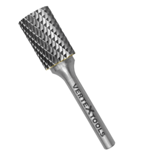 Борфреза по металлу твердосплавная, цилиндрическая, тип А, 16 мм, vertextools 3651-16