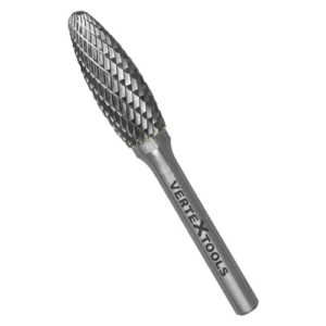 Борфреза по металлу твердосплавная, элипсобразная, тип H, 12 мм, vertextools 3646-12