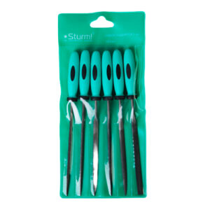Набор надфилей 6 шт, обрезиненная рукоятка, PROMO, STURM 1051-01-140SP