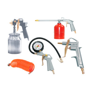 Набор пневмоинструмента 5 предметов (к/р с нижним бачком) FUBAG