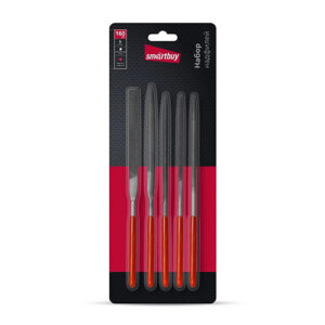 Надфили в наборе 5 шт, пластиковая рукоятка, в блистере, Smartbuy PRO TOOLS, SBT-PRO-TFS-5P1