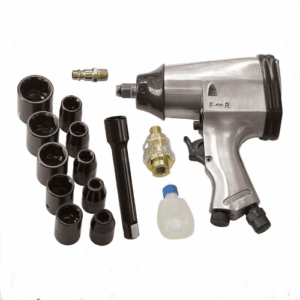 Пневмогайковерт PWS 312, 158л/мин, 312н/м, 6.3 бар, 1/2"+набор, кейс FUBAG