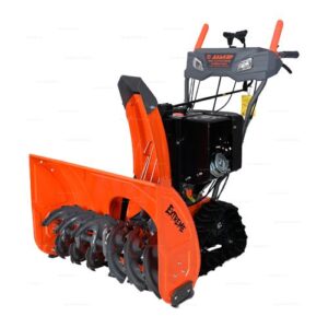 Снегоуборщик АЛЬКОР 15,0-770-520ЭПФ Extreme Truck, электростартер 220 В, на гусеницах, фара, подогрев ручек, серо-оранжевый